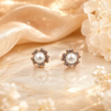 American Diamond Flower stud earring