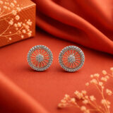 American Diamond Circular stud earring