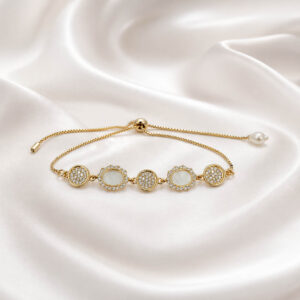 American Diamond pearl bracelet