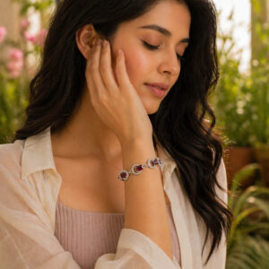 Ruby American Diamond bracelet | Miraya Creations