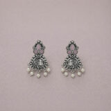 Oxidized drops and danglers pink earrings | Miraya Creations