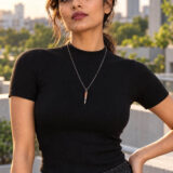 Bold Bullet shape pendant Chain for women| Miraya Creations