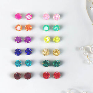 American Diamond stud earrings combo of 12 set