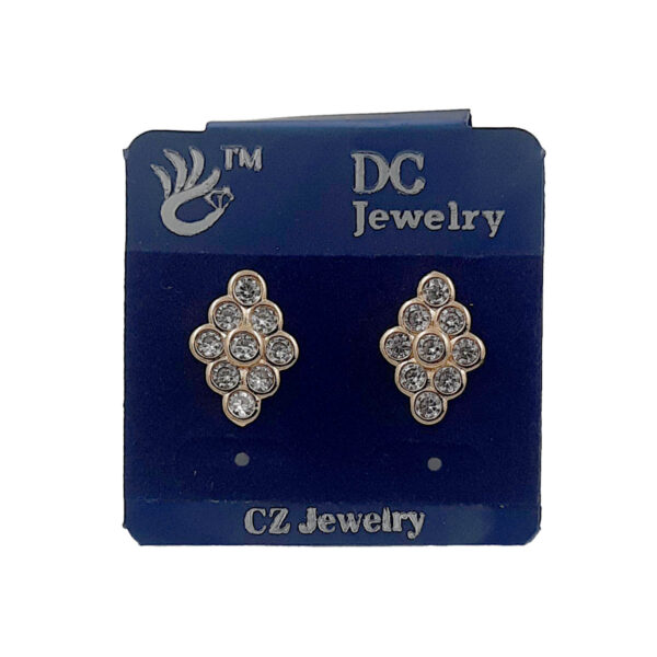 Elegant Cluster American Diamond Stud Earrings