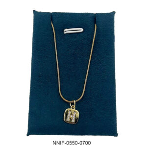 Bold 'H' Initial Pendant Necklace with Crystal Accents