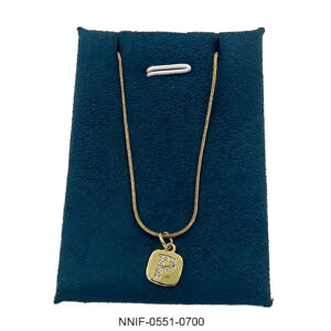Bold ‘P’ Initial Pendant Necklace with Crystal Accents