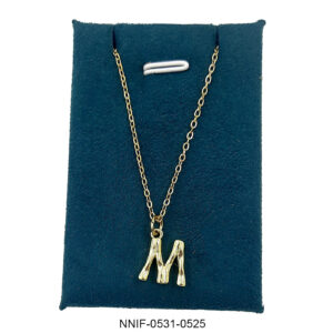 Gold-Tone 'M' Initial Pendant Necklace