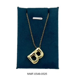 Bold ‘B’ Initial Pendant Necklace in Gold-Tone