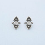 Oxidized white stud earrings | Miraya Creations