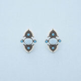 Oxidized blue stud earrings | Miraya Creations