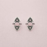 Oxidized pink stud earrings | Miraya Creations