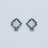 Oxidized blue stud earrings | Miraya Creations