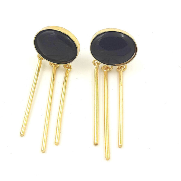 Midnight Black Drop Dangler Earrings