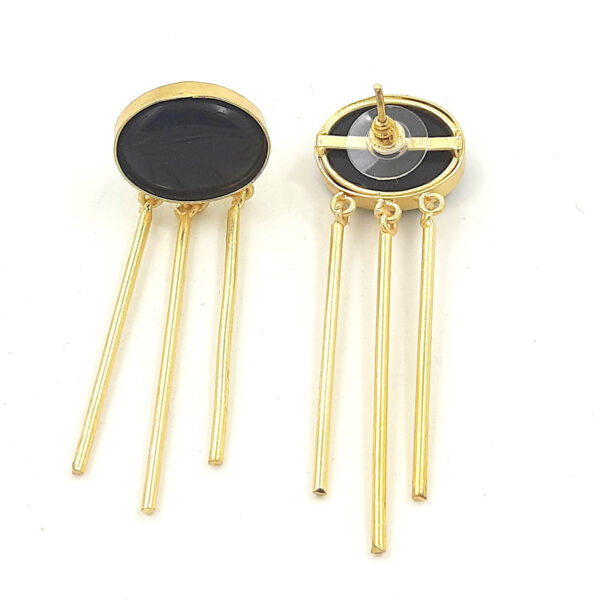 Midnight Black Drop Dangler Earrings