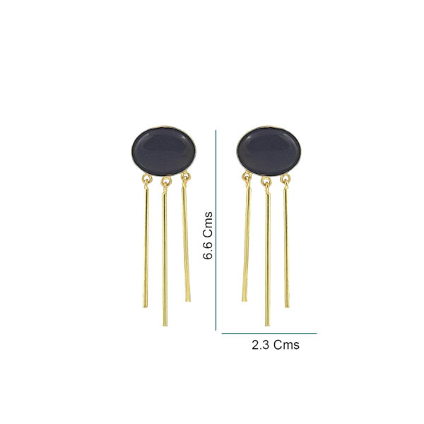 Midnight Black Drop Dangler Earrings