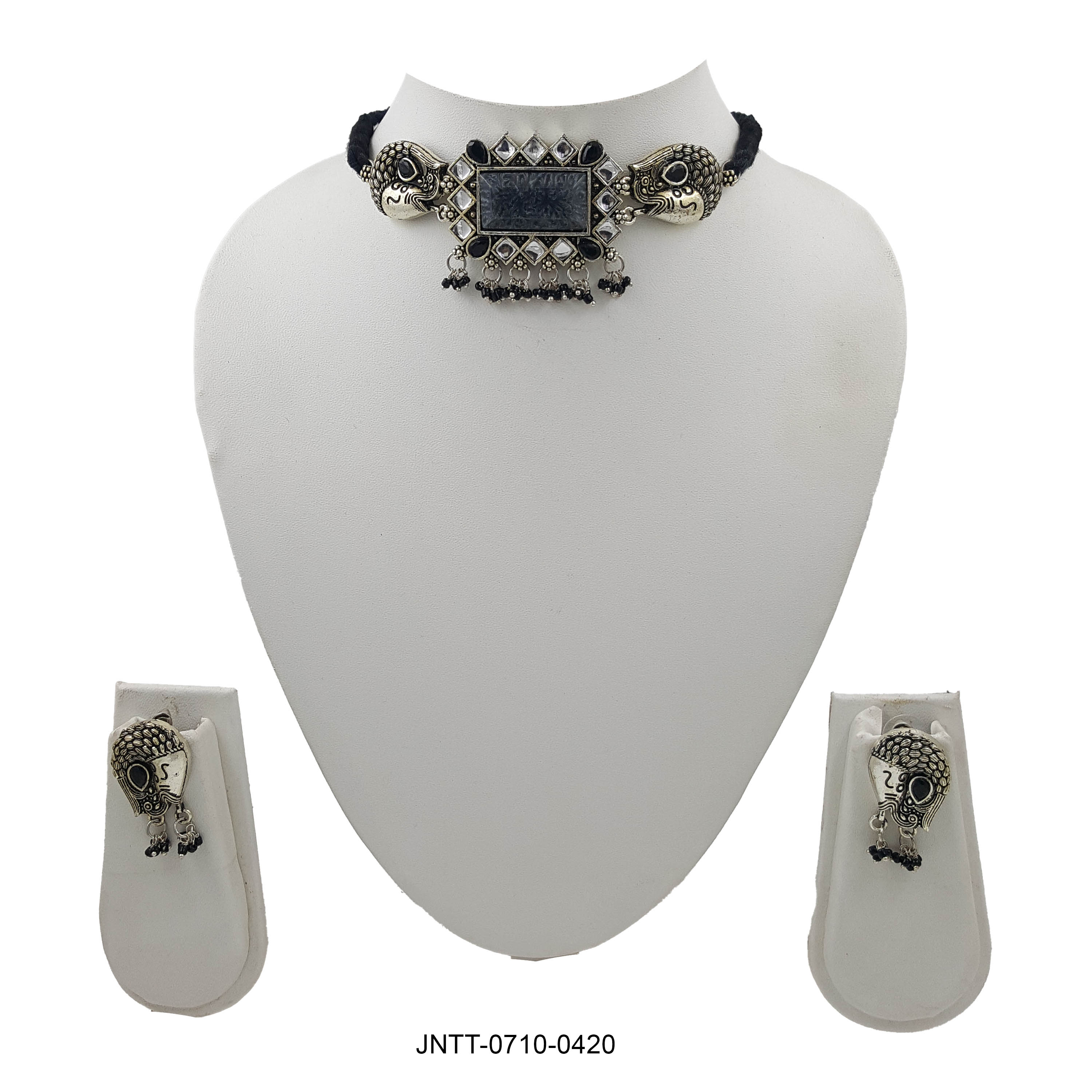 Garba Glory – Black Tribal Elephant Charm