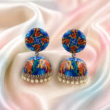 Colorful Jhumka earrings by Miraya Creations