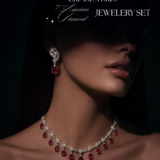 Crimson Drop American Diamond Necklace Set