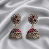Red jhumki earrings | Miraya Creations