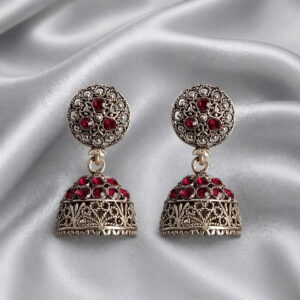 Red jhumki earrings | Miraya Creations