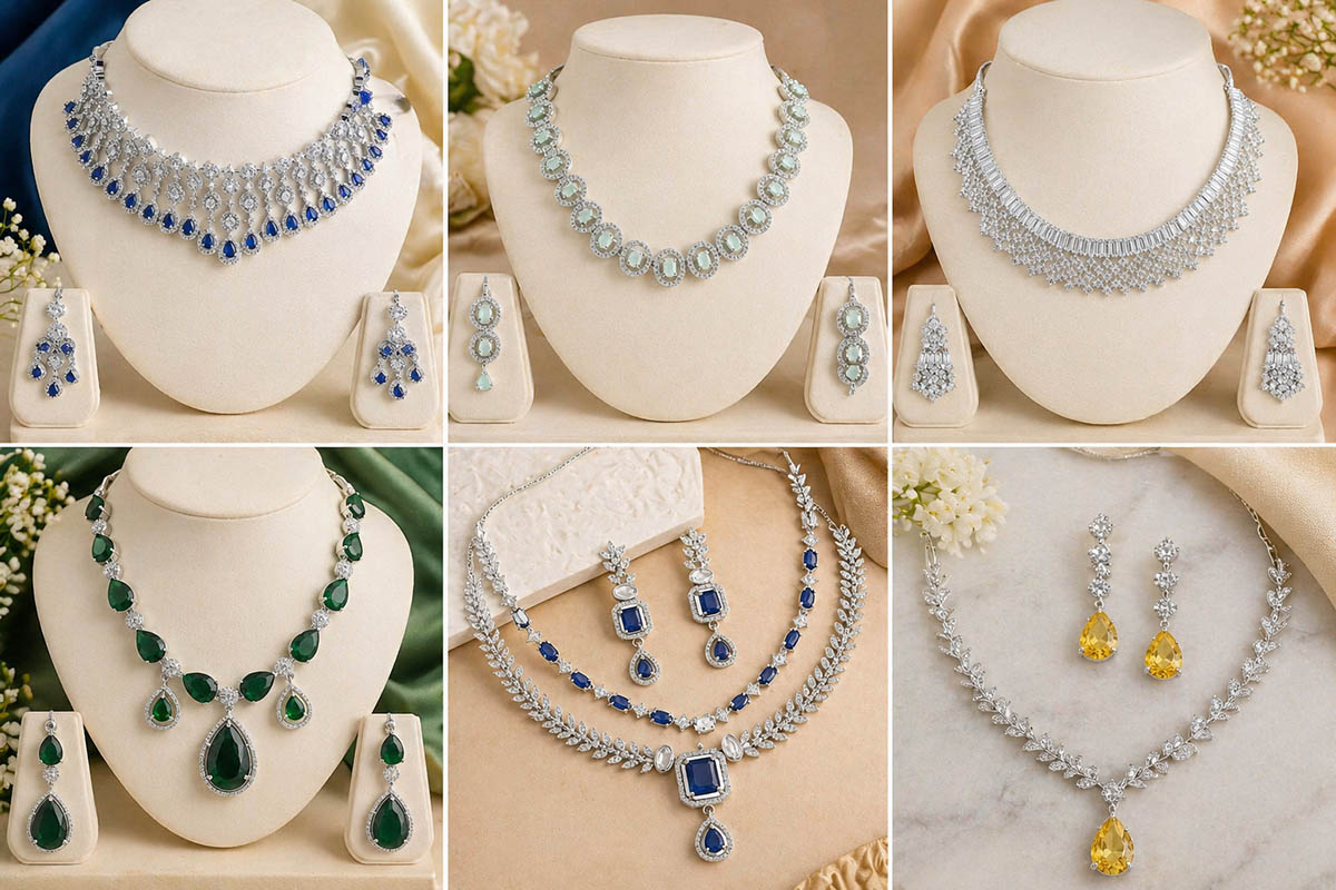 American Diamond Jewelry set for women | Miraya Creations