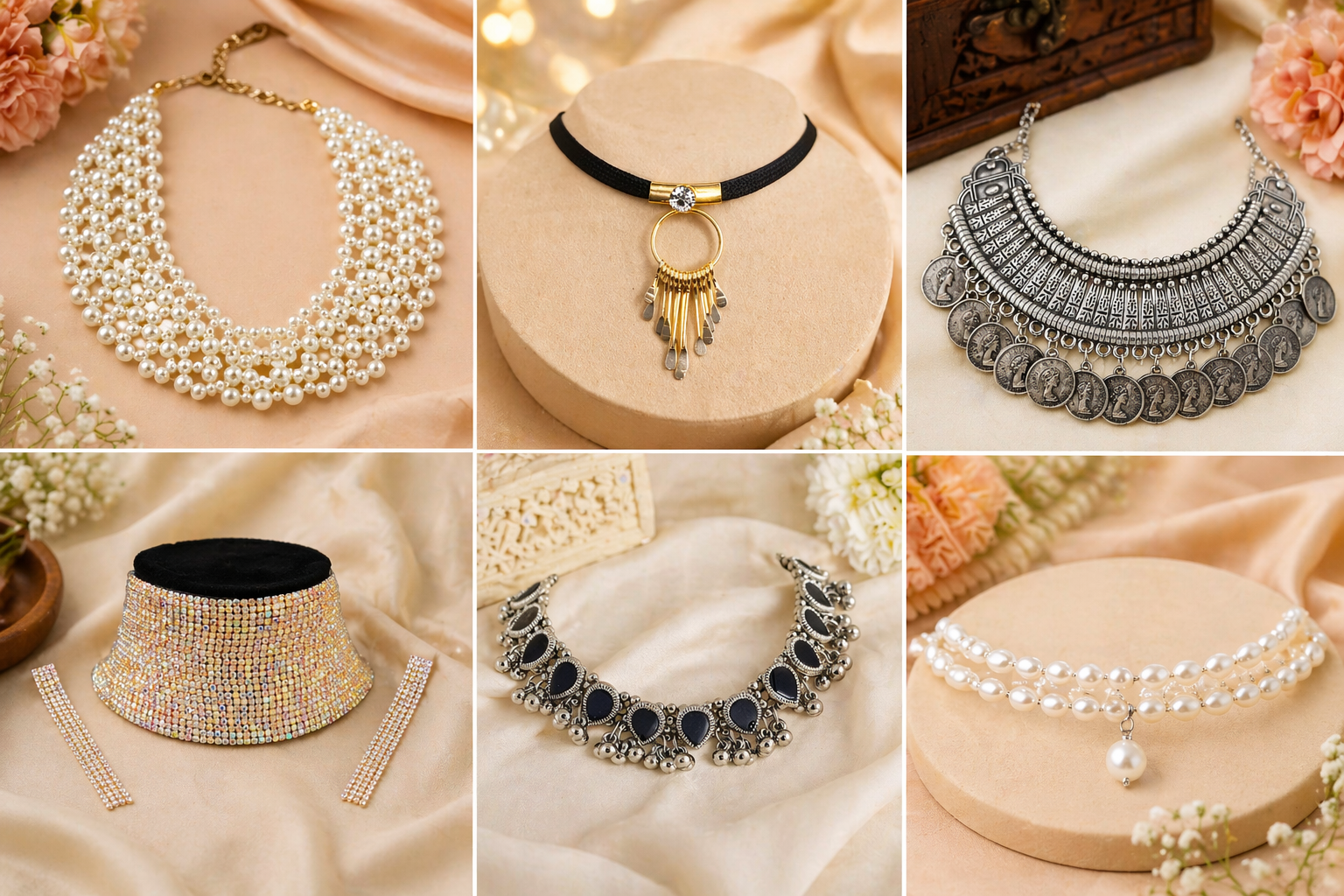 choker necklaces for women ethnic ,oxidised styles