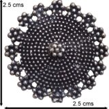 Oxidised floral stud earrings for women silver look round ethnic studs