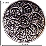 Oxidised round floral stud earrings for women silver look ethnic earrings