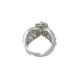 emerald green ring for women, green stone ring for women, cocktail ring for women, american diamond ring for women, party wear ring for women, green AD ring for women, stylish ring for girls, statement ring for women, emerald color ring for women, fancy ring for women, wedding wear ring for women, designer ring for women, silver tone ring for women, festive wear ring for women, trendy rings online India, fashion ring for women, ladies party wear ring, green crystal ring for women, women cocktail ring online, women statement ring India