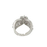 pink stone ring for women, adjustable ring for women, american diamond ring for women, pink cocktail ring for women, party wear ring for women, stylish ring for girls, pink AD ring for women, fancy ring for women, wedding wear ring for women, designer ring for women, ladies party wear ring, silver tone ring for women, festive wear ring for women, trendy rings online India, fashion ring for women, pink crystal ring for women, adjustable party wear ring for women | Miraya Creations