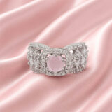 pink stone ring for women, adjustable ring for women, american diamond ring for women, pink cocktail ring for women, party wear ring for women, stylish ring for girls, pink AD ring for women, fancy ring for women, wedding wear ring for women, designer ring for women, ladies party wear ring, silver tone ring for women, festive wear ring for women, trendy rings online India, fashion ring for women, pink crystal ring for women, adjustable party wear ring for women | Miraya Creations