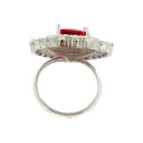 red stone ring for women, statement ring for women, american diamond ring for women, party wear ring for women, ruby color ring for women, stylish ring for girls, fancy ring for women, wedding wear ring, trendy rings online India, fashion ring for women