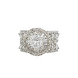 american diamond ring for women, party wear ring for women, stylish ring for girls, statement ring for women, fancy ring for women, wedding wear ring, silver tone ring for women, trendy rings online India, fashion ring for women, AD ring for women | Miraya Creations