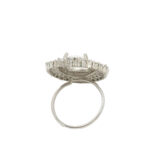 statement ring for women, american diamond ring for women, white stone ring for women, party wear ring for women, stylish ring for girls, wedding wear ring, fancy ring for women, silver tone ring for women, trendy rings online India, fashion ring for women | Miraya Creations