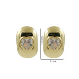 Anti Tarnish Gold Heart Stud Earrings | Miraya Creations