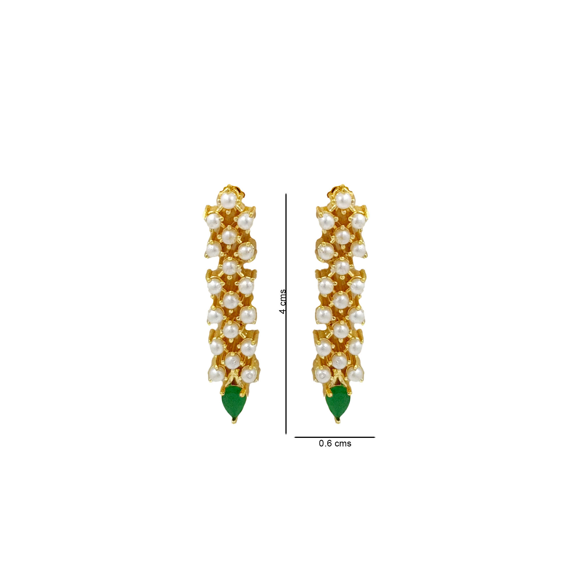 Emerald Green Pearl Necklace Set | Miraya Creations
