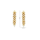 White pearl drop necklace set with matching earrings for women