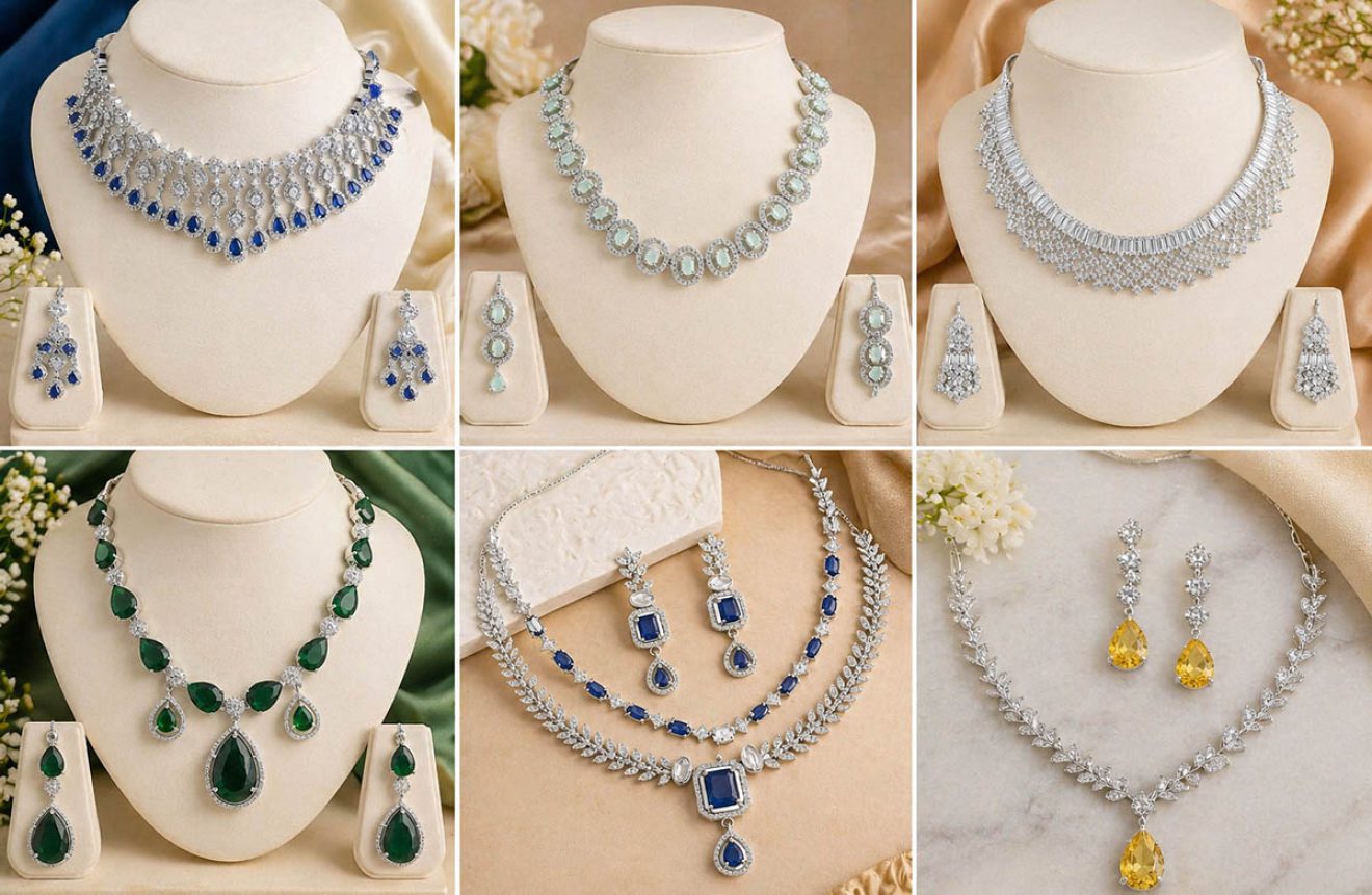 American Diamond Jewelry set for women | Miraya Creations